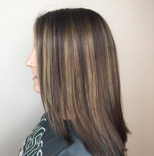 Dynamic Bronde Balayage on Straight Hair