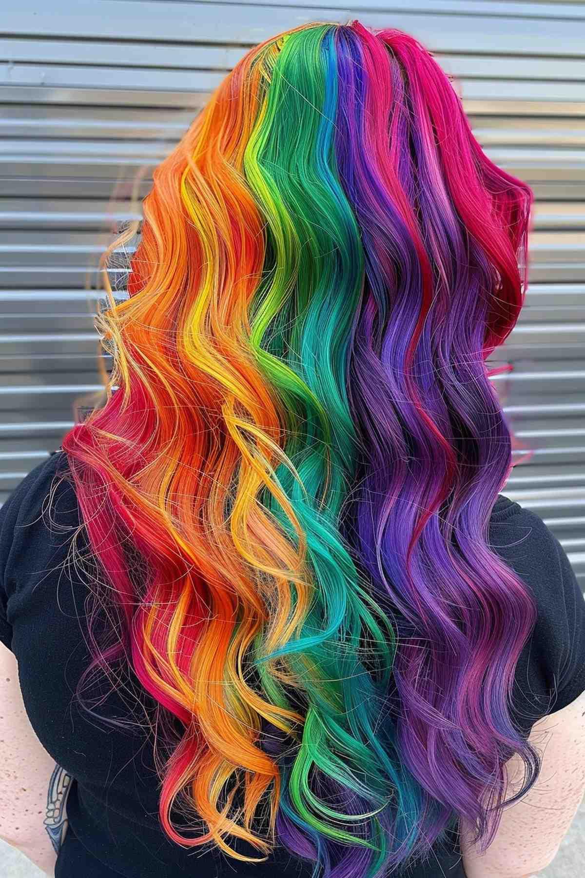 Eye candy rainbow hair color