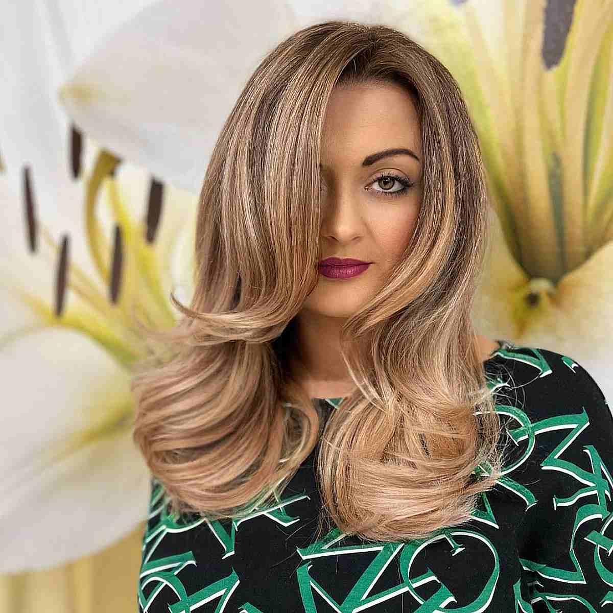 Flowing Blonde Balayage Highlights