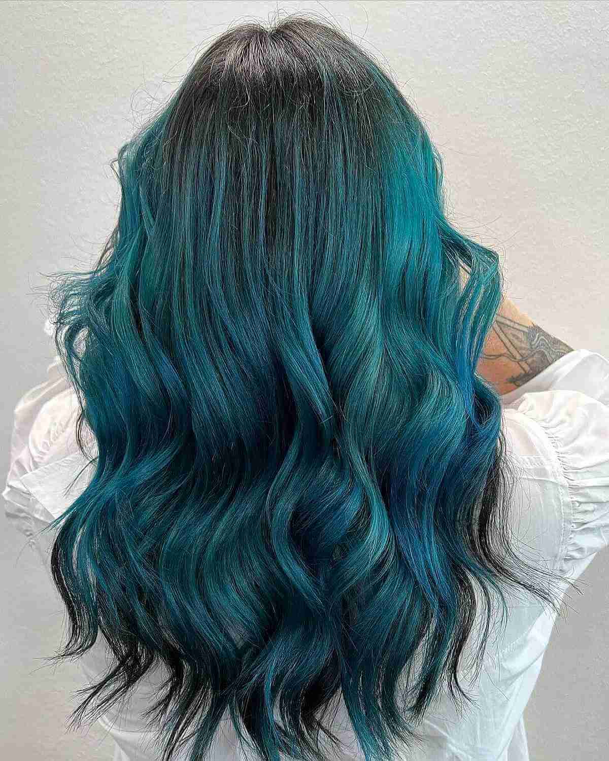 Green Jade Hair with Waves