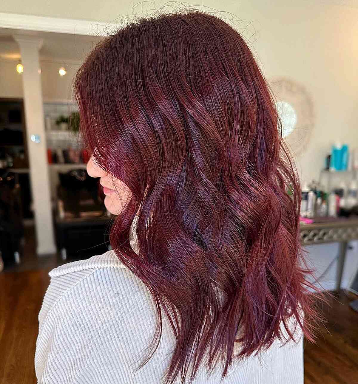 Light Cherry Coke Red for Medium Hair