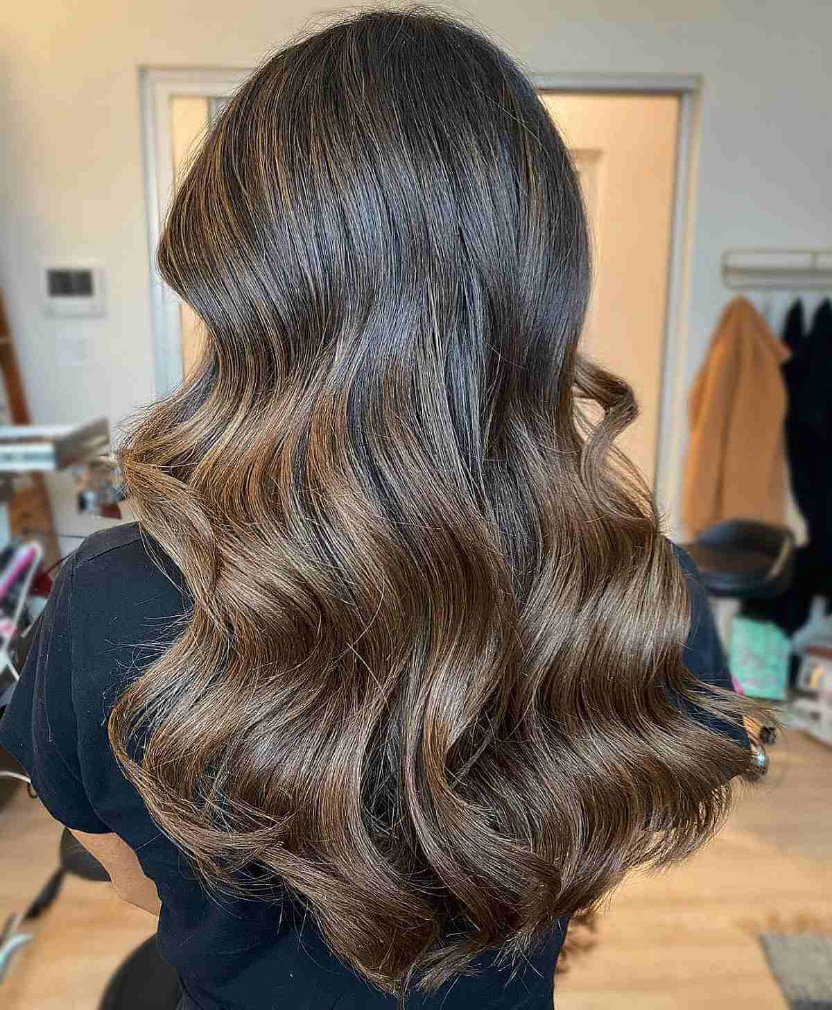 Light Chocolate Brown Hair with Caramel Tones