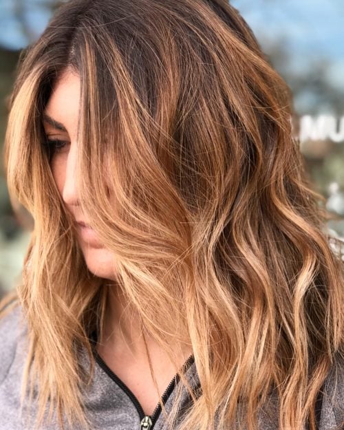 Lightened Golden Copper Highlights