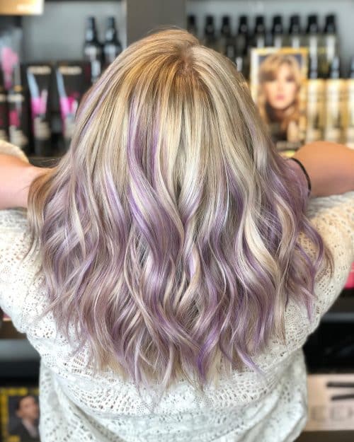 Lilac and Platinum Balayage