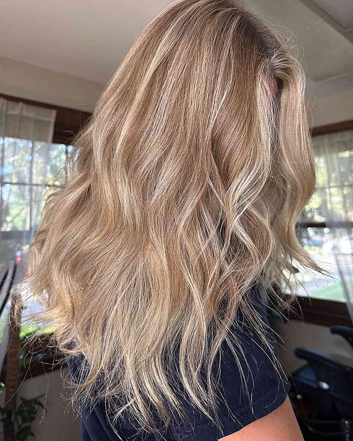 Long Hair with Dishwater Blonde Reverse Balayage