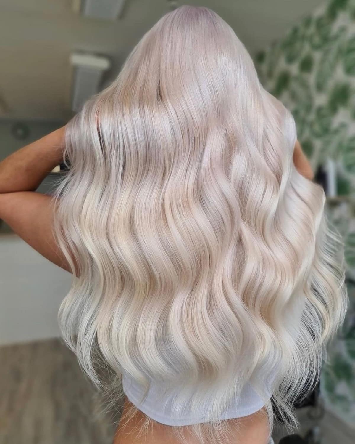 Long Platinum Blonde Hair