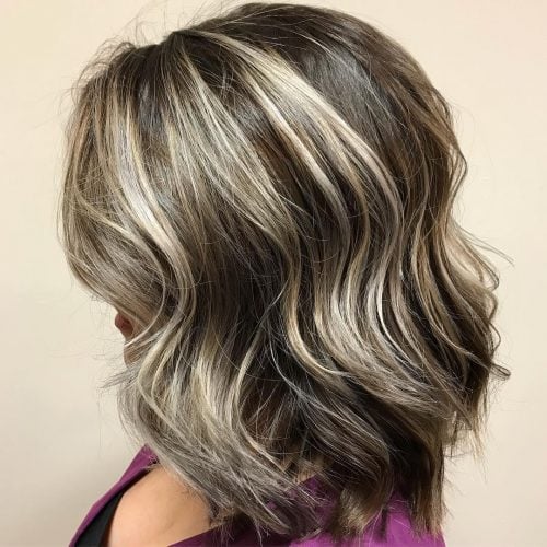 Lovely Rich Brown Hair with Silver Streaks