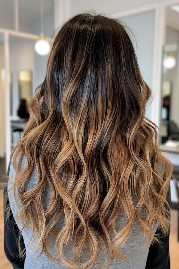 Low-Maintenance Chocolate Caramel Brown Ombre