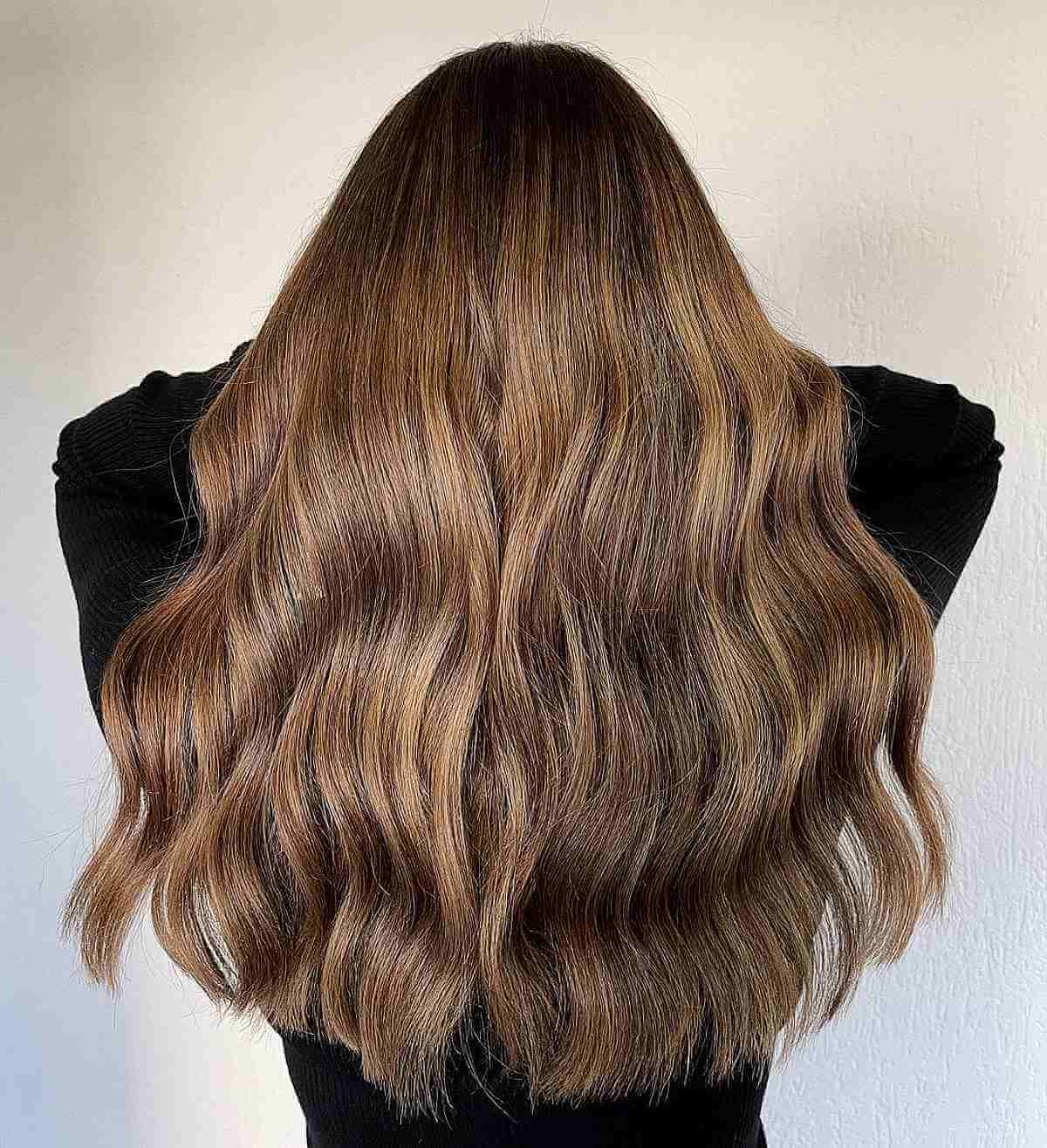 Melted Warm Light Brown Balayage