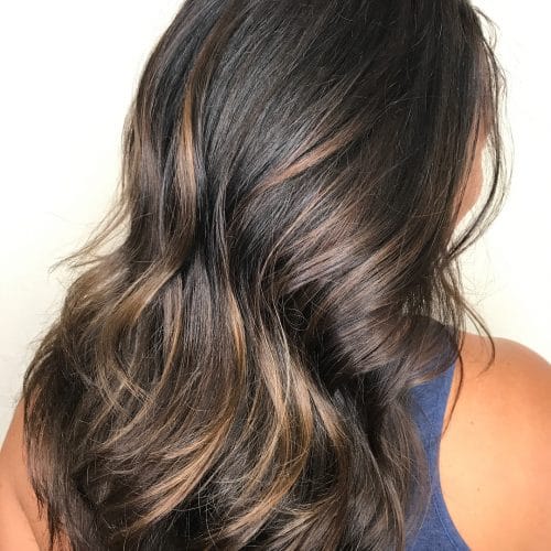 Mocha Highlights for Dark Hair