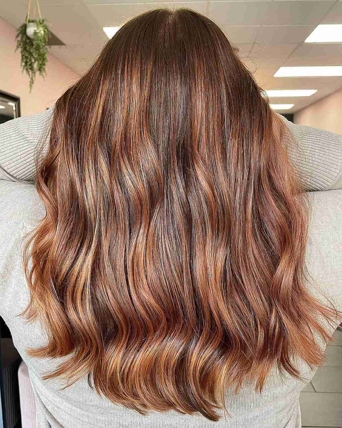 Natural Copper Hair Balayage