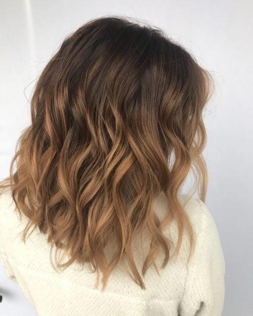 Natural Dark Chocolate to Dark Golden Brown Ombre