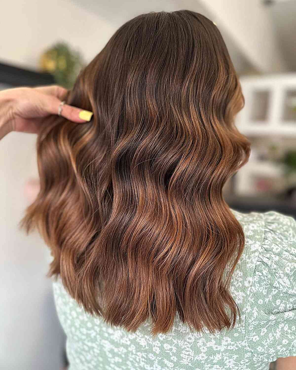 Natural Medium Auburn Brown Balayage