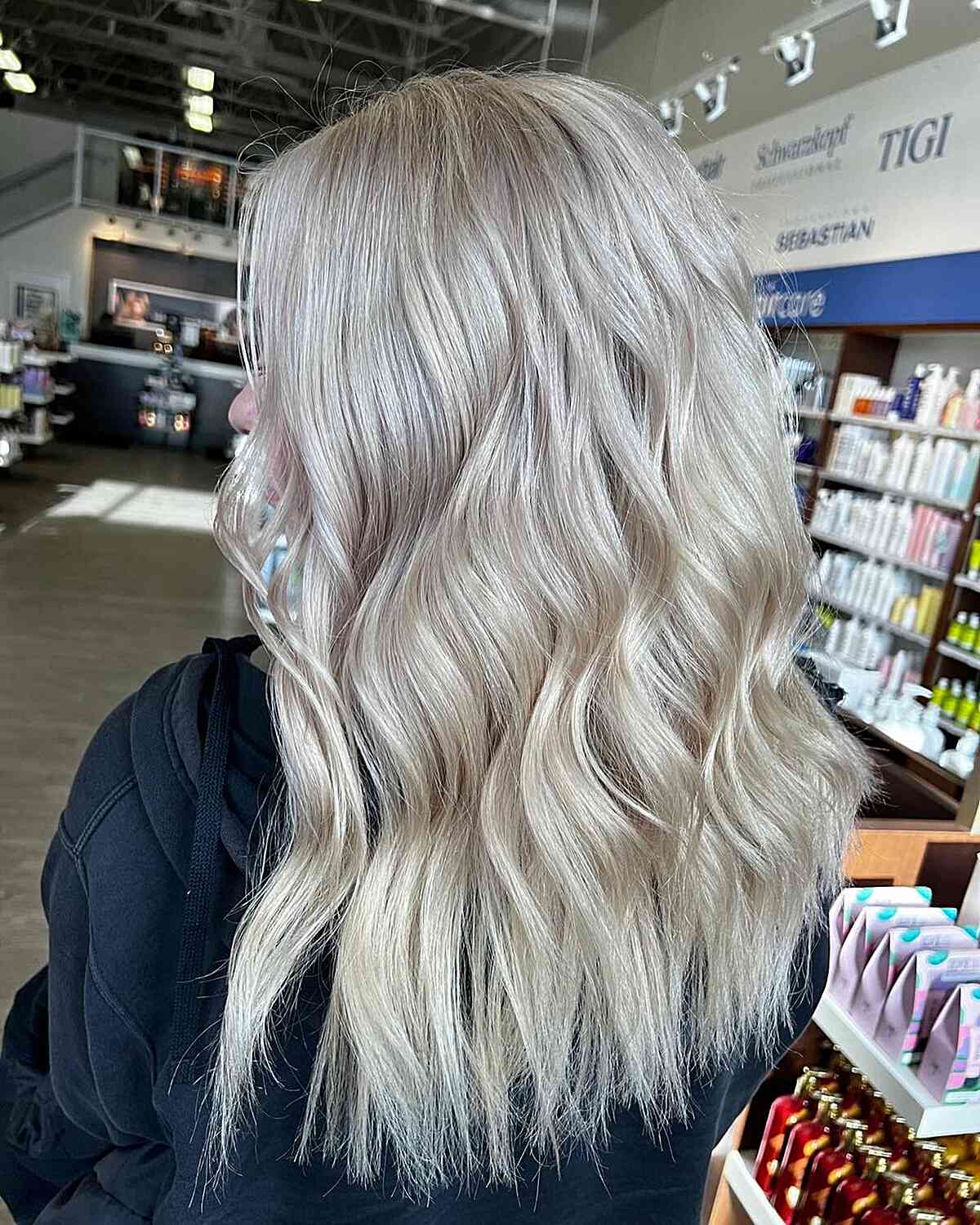 Platinum Blonde Beachy Waves