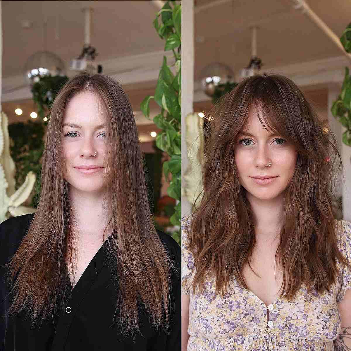 Pretty Light Chocolate on Mid-Length Hair