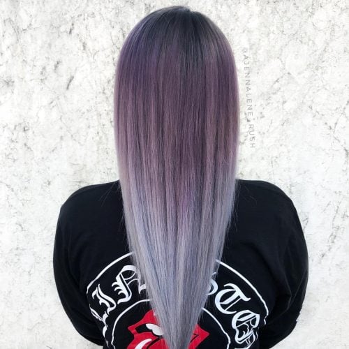 Purple to Silver Ombre