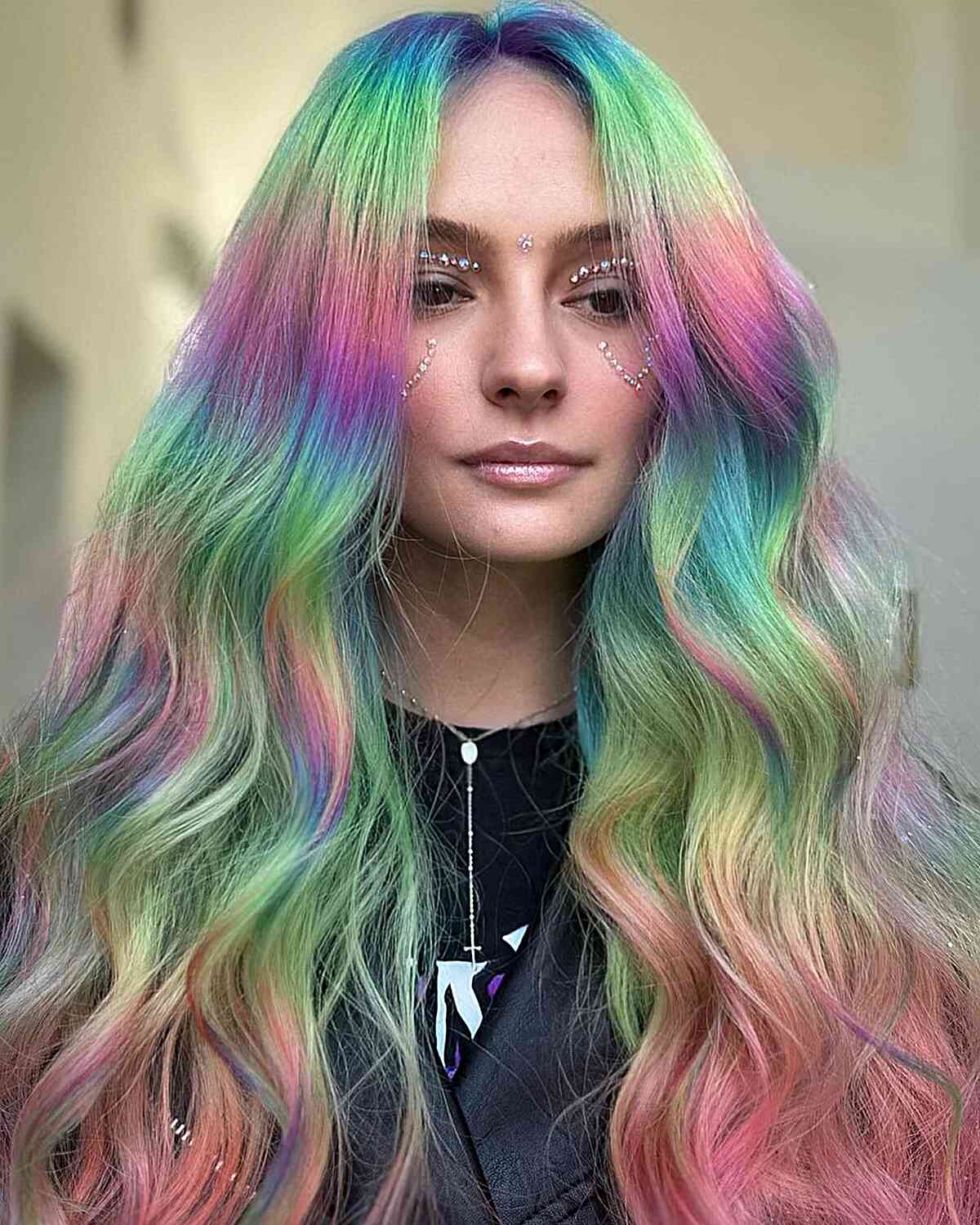 Rainbow Hair for a Rave Party