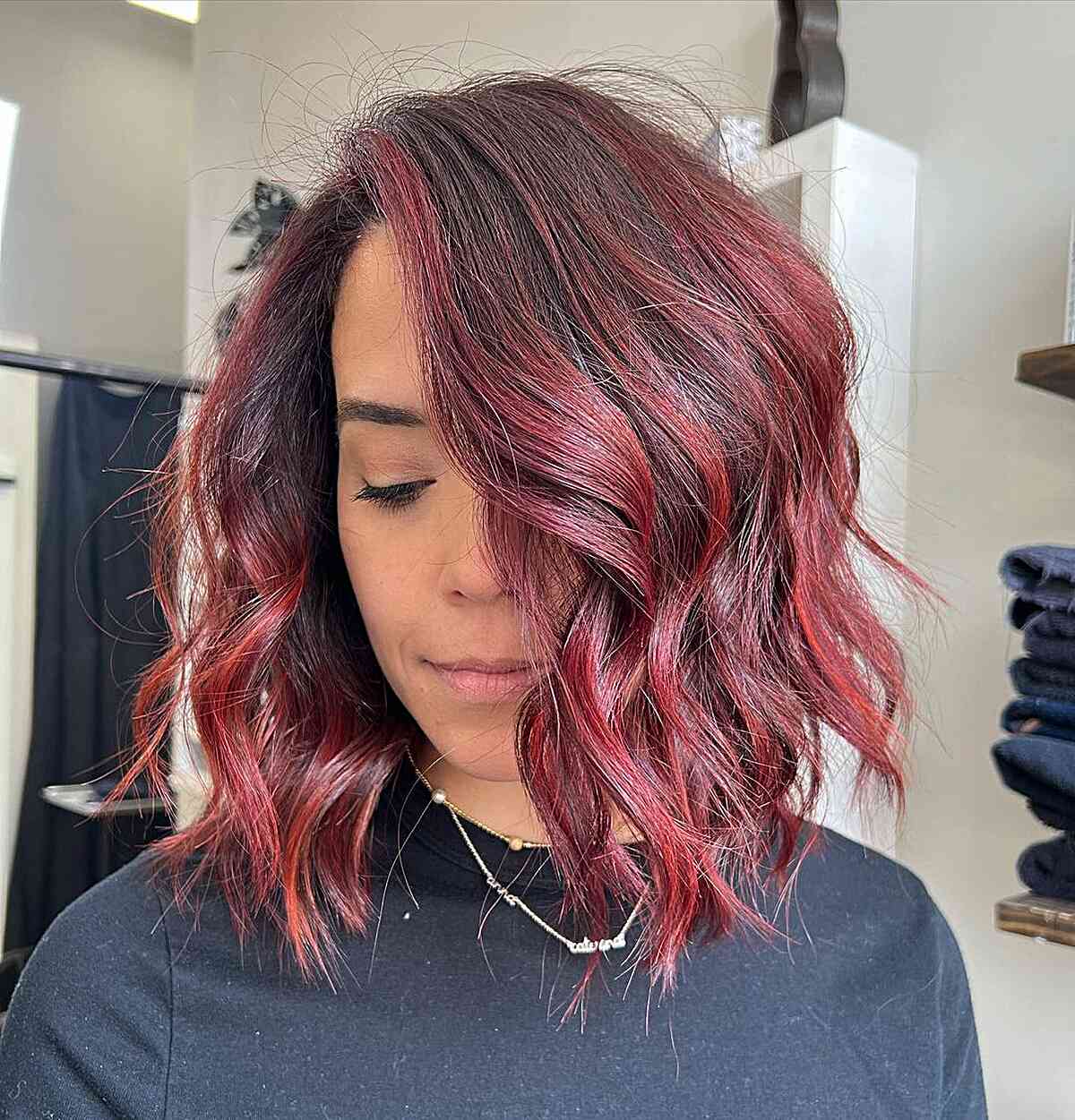 Red and Black Balayage