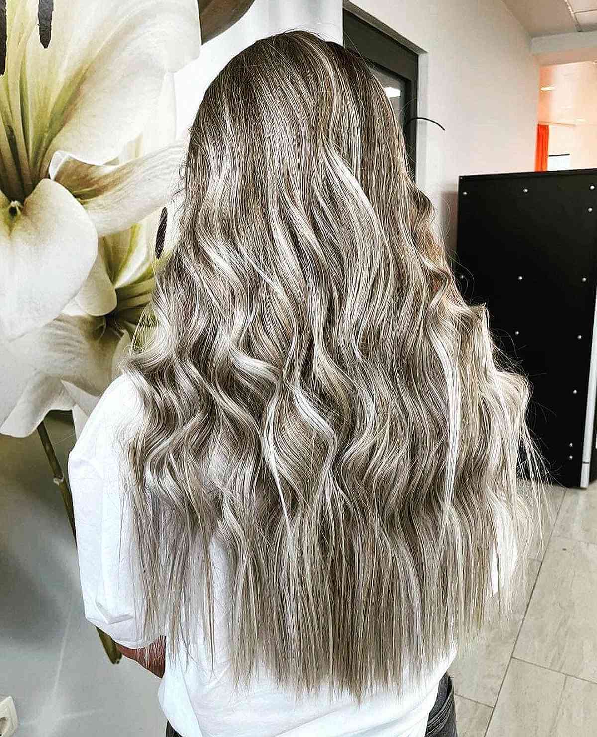 Seamless Ashy Platinum Balayage