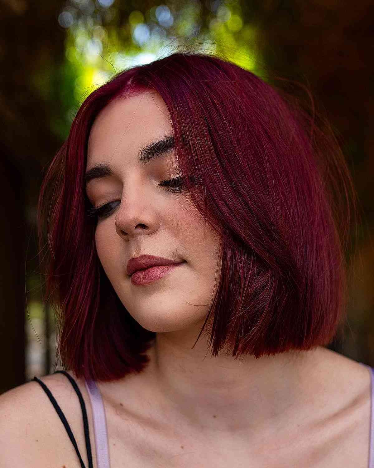 Short Cherry Red Hair