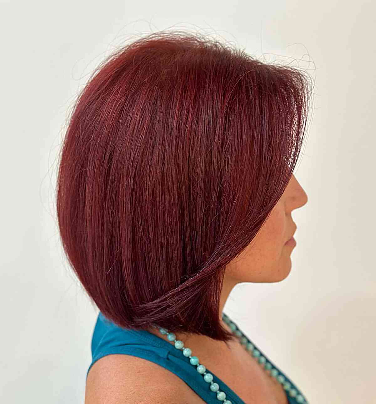 Short Smooth Straight Red Hairstyle