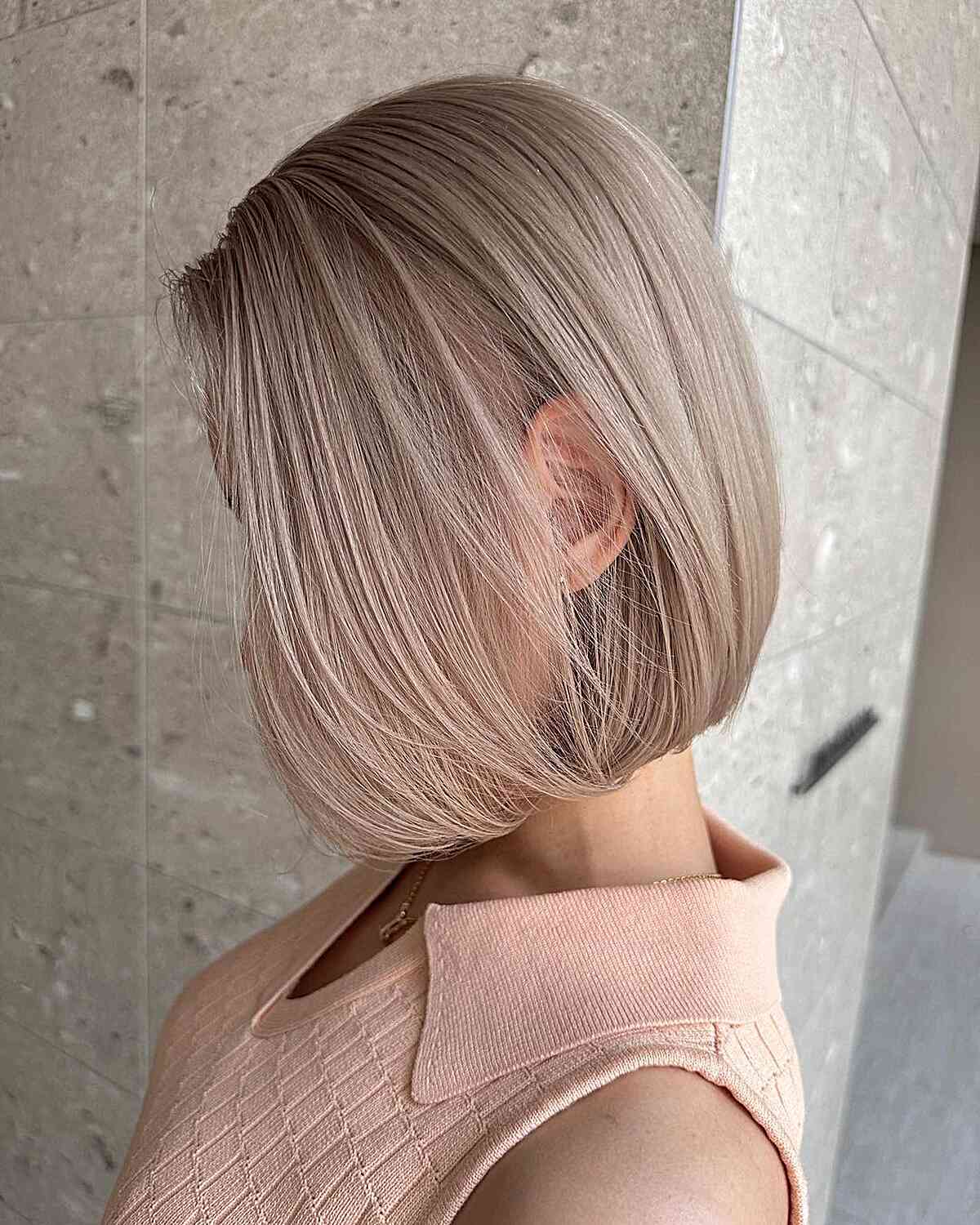 Short Straight Dark Blonde Bob