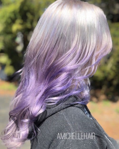 Silver to Purple Reverse Ombre