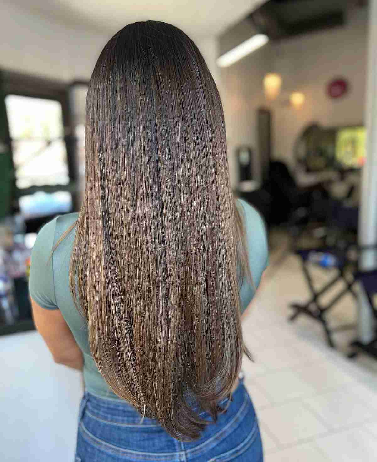 Smokey Warm Ash Brown Bronde Balayage