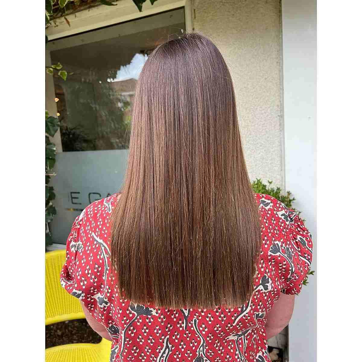 Straight Light Brunette Balayage Hair