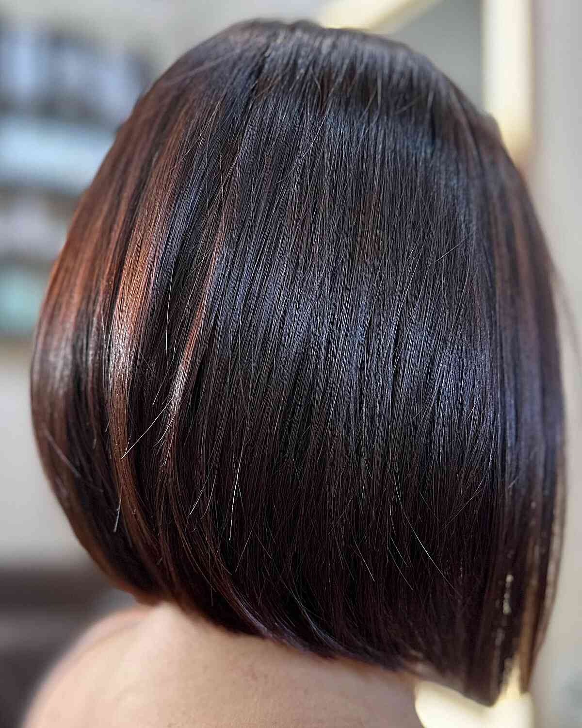 Straight, Neck-Length Brown Bob