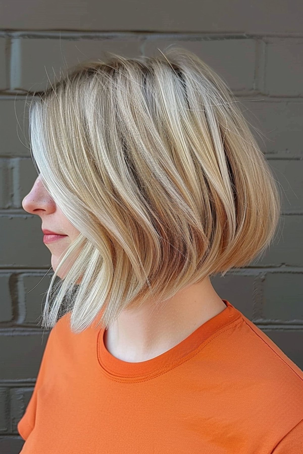 Super short razored blonde bob