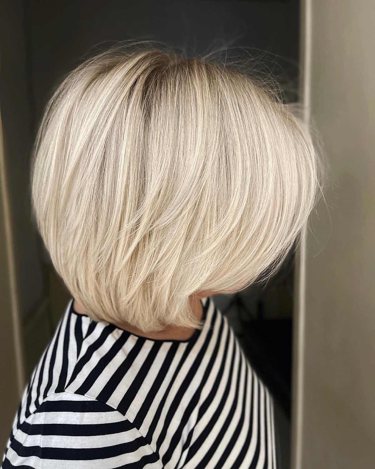 Sweet layered ash blonde balayage