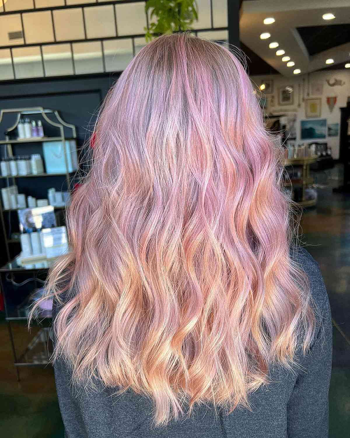 Unicorn Pink Rose Gold Haircolor