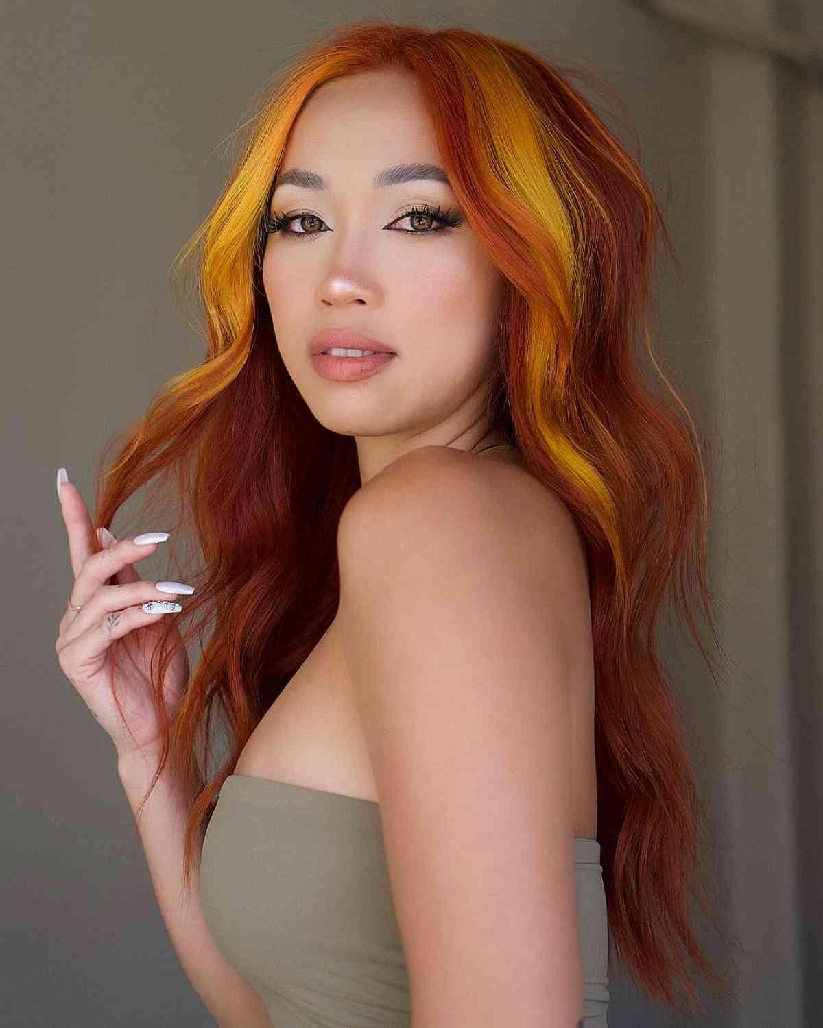 Very Dark Orange Waves