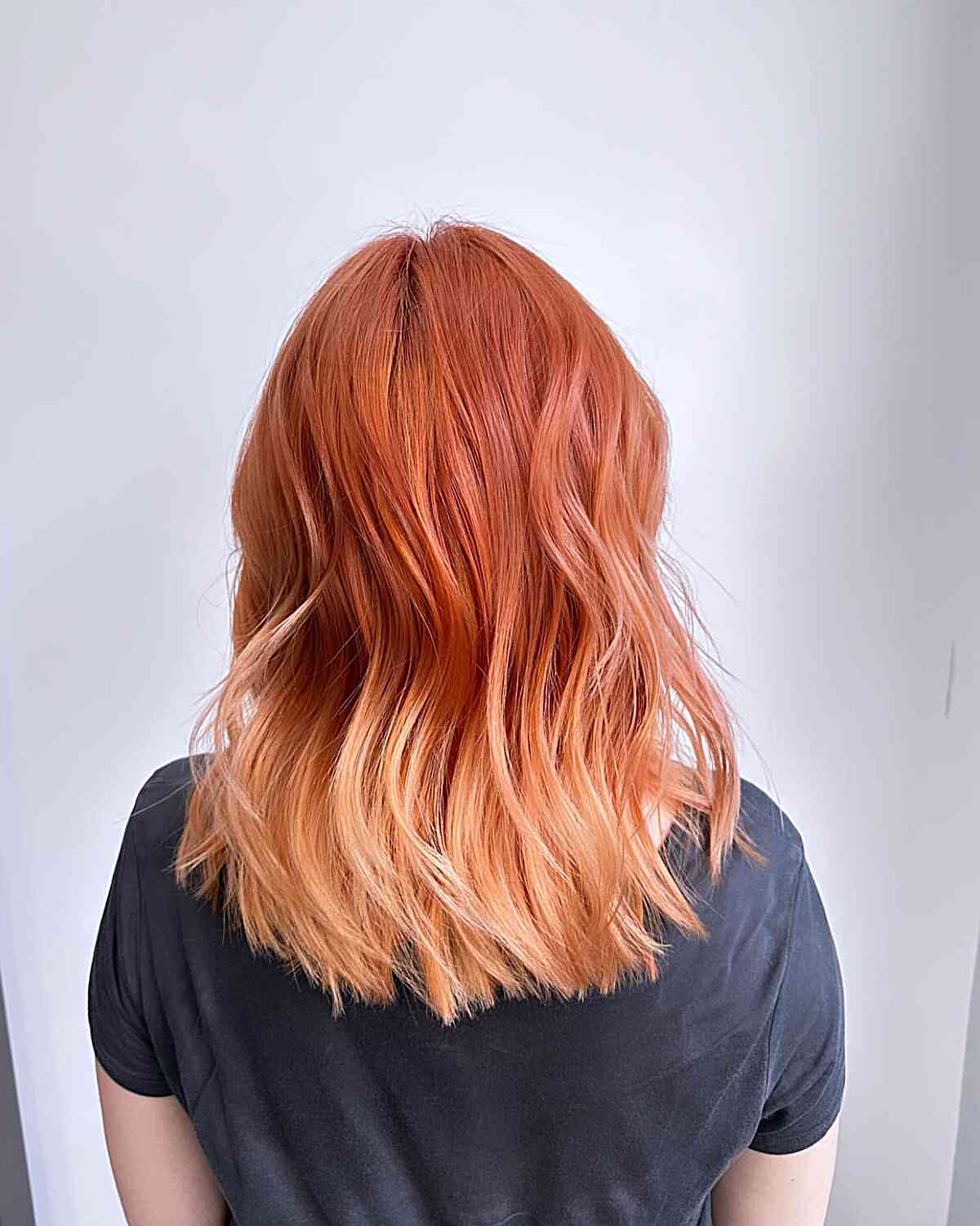 Vivid y2k Orange Ombre for Medium Hair