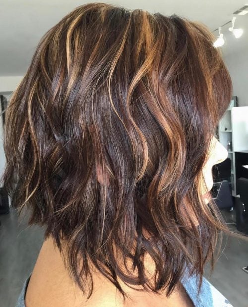 Yummy Chocolate Brown Hair with Caramel Highlights